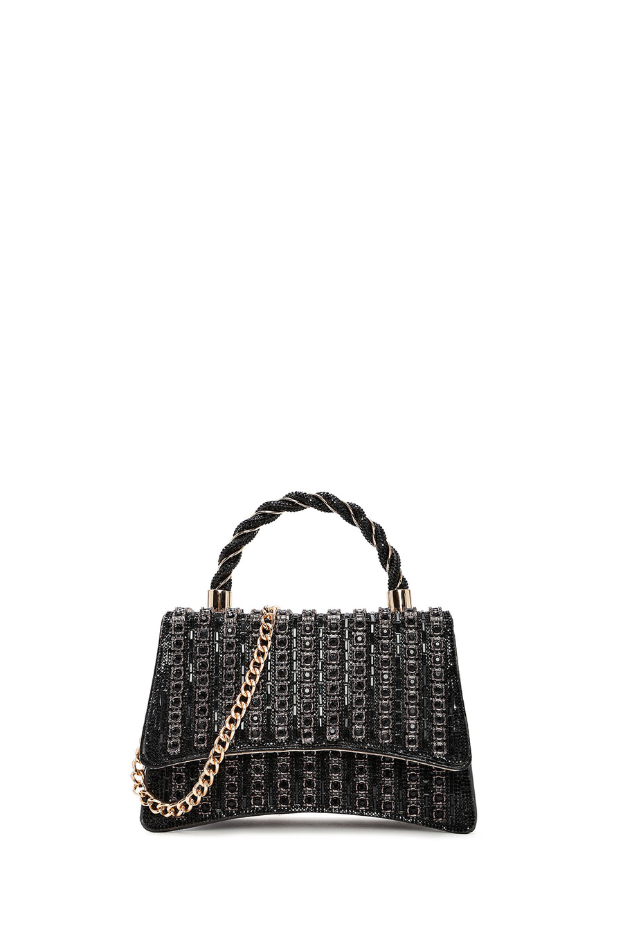 Women's Anthracite Long Strap Stone Mini Handbag 24WBD2644TS | Derimod