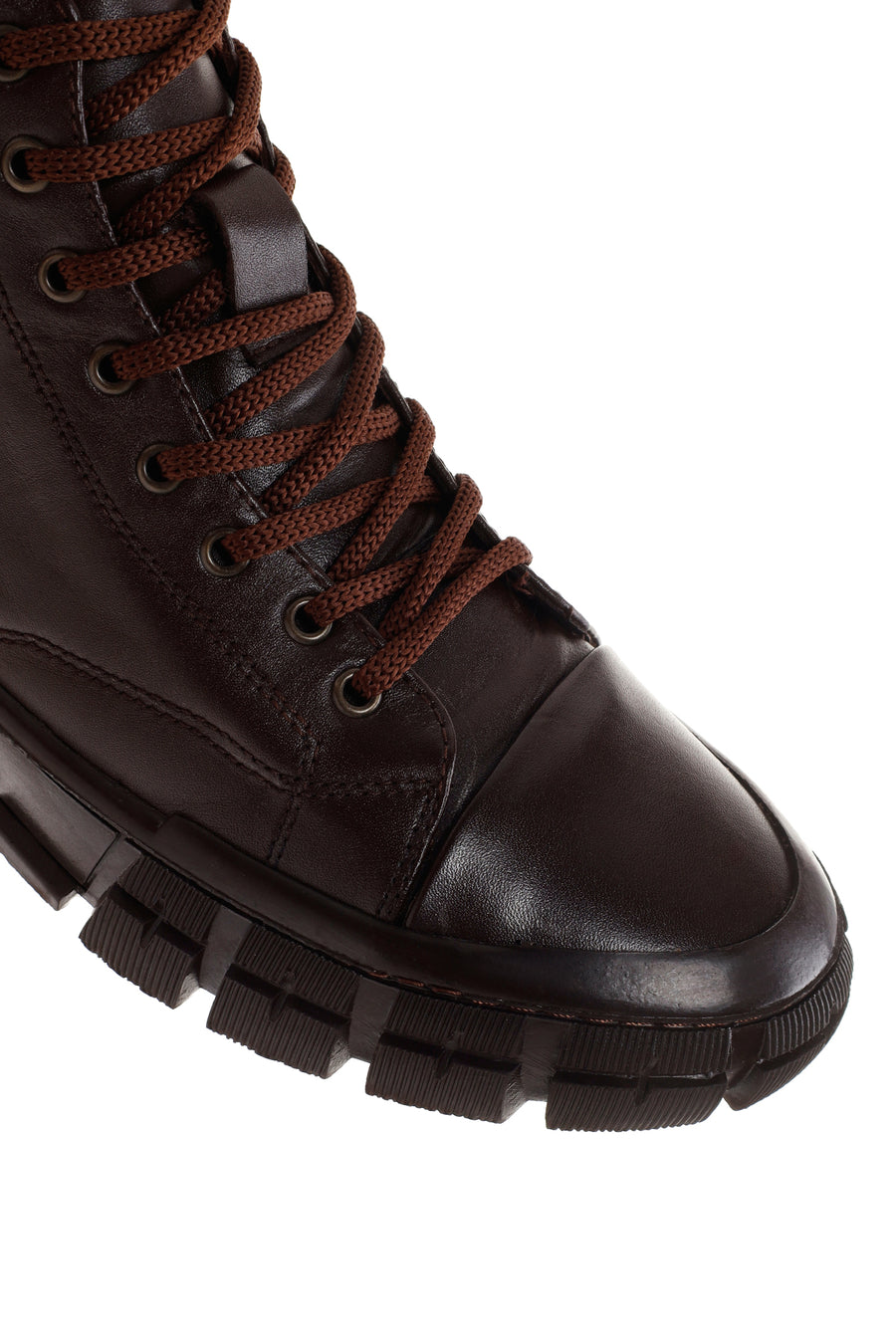 Men's Brown Leather High Top Sneaker