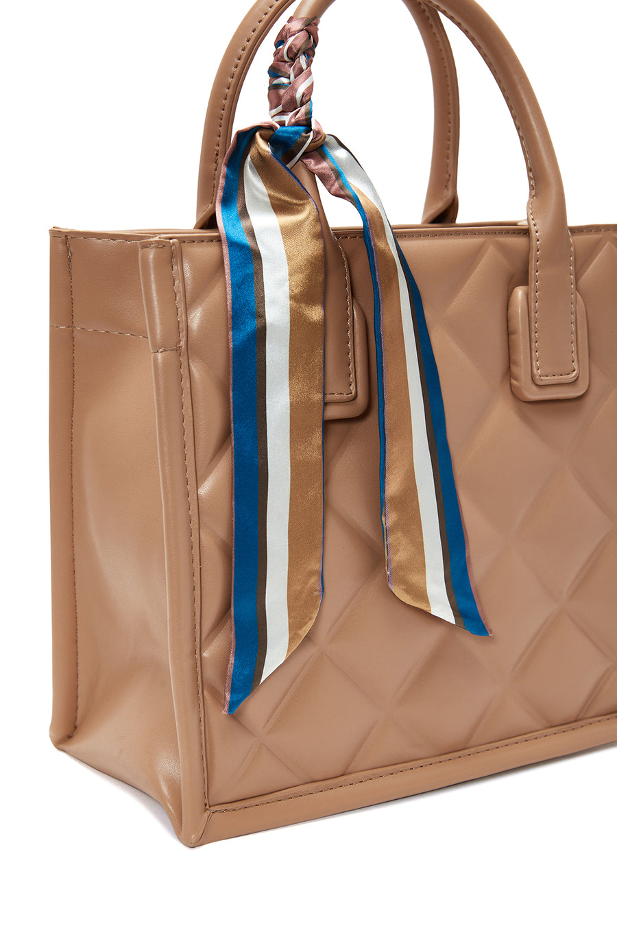 Women's Brown Quilted Handbag