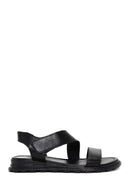 Women's Black Ankle Strap Leather Sandals | Derimod