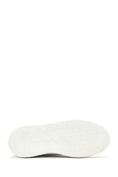 Men's White Lace-up Thick-Sole Leather Sneaker | Derimod