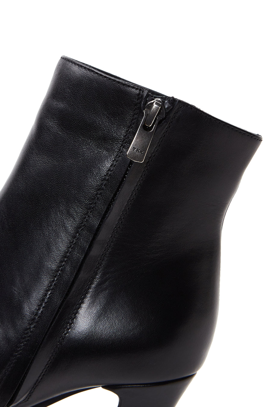 Women's Black Leather Plaftorm High Heeled Boots