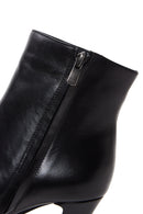 Women's Black Leather Plaftorm High Heeled Boots | Derimod