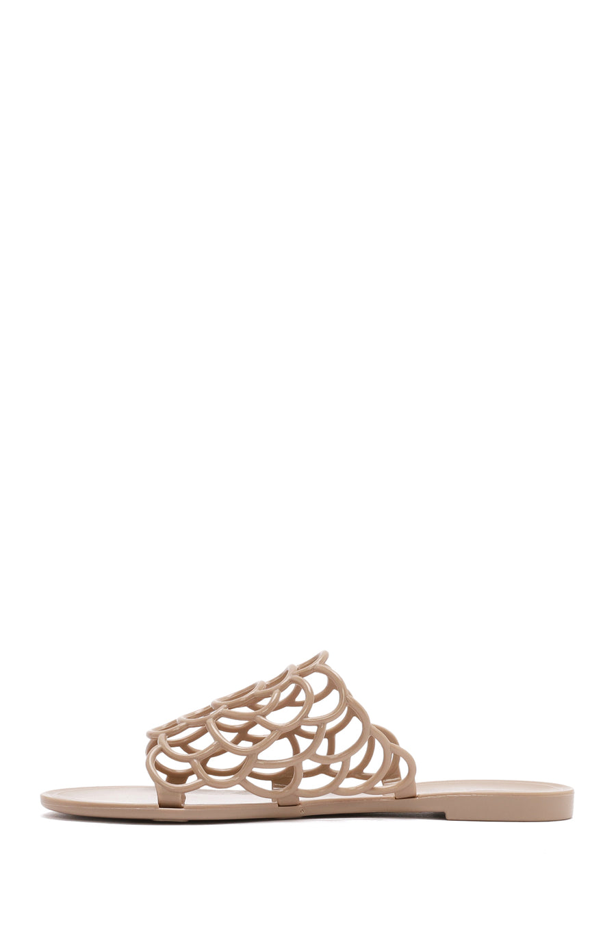 Women's Beige Patterned Jelly Slippers