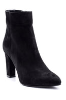 Women's Suede Leather Heeled Boots | Derimod