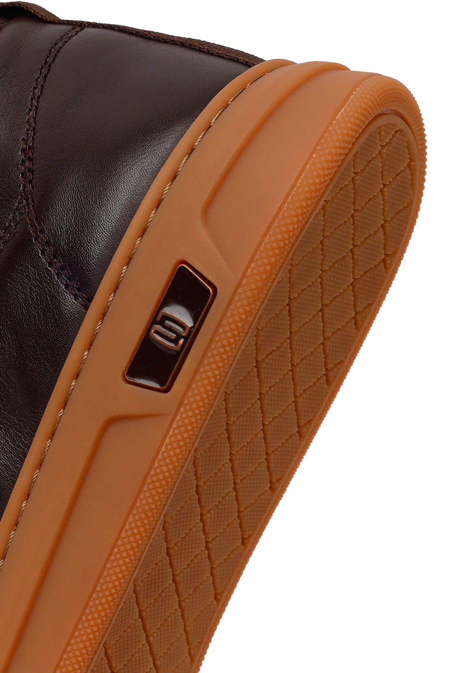 Male Brown Lace-up Leather Sneaker