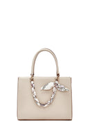Women's Cream Long Strap Accessory Handbag | Derimod