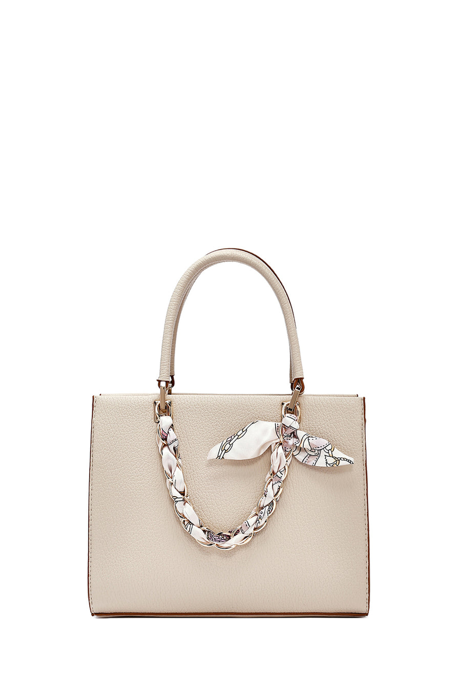 Women's Cream Long Strap Accessory Handbag