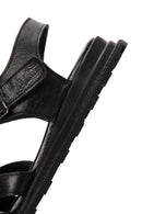 Women's Black Ankle Strap Leather Sandals | Derimod