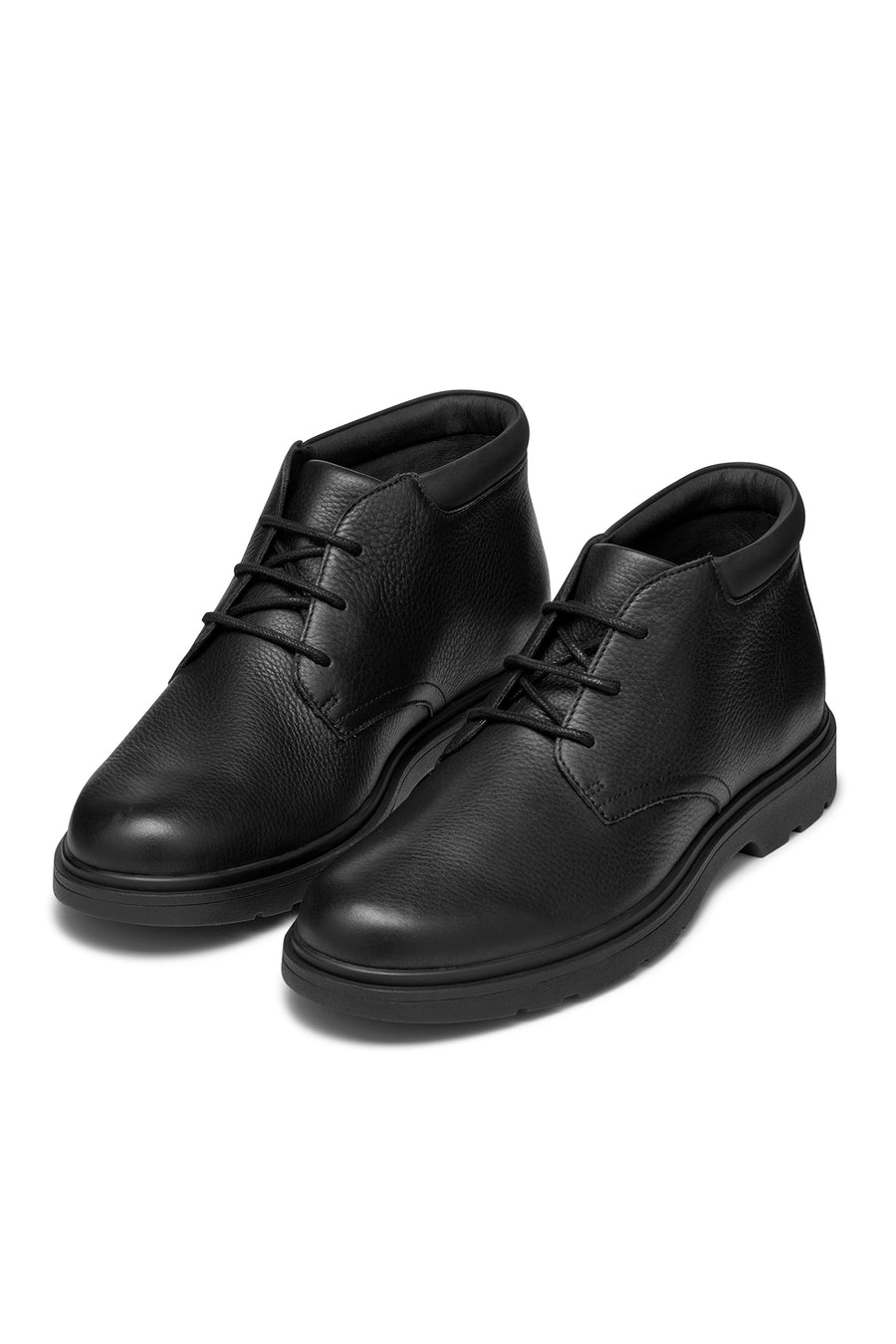 Geox Men's Black Spherica Ec1 Lace-Up Leather Casual Boots