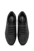 Woman Black Leather Comfort Shoes | Derimod