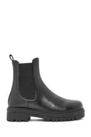 Women's Black Leather Chelsea Boots | Derimod