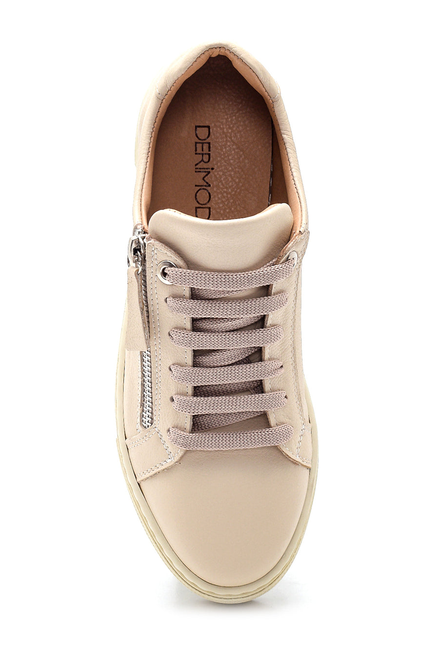 Women's Leather Zipper Sneaker
