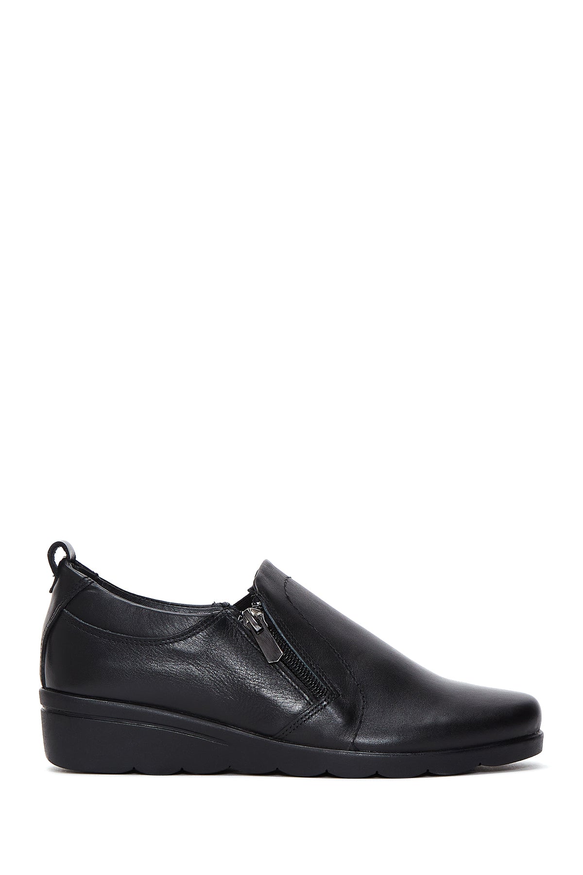 Kadın Siyah Deri Dolgu Topuklu Comfort Ayakkabı 23WFD410518 | Derimod