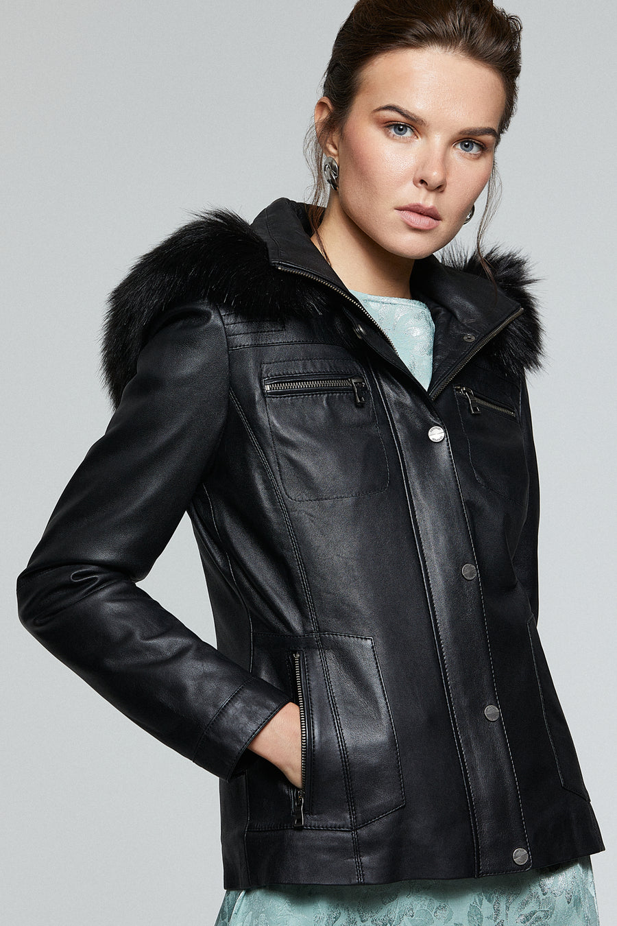 Elena Women's Black Coat 18WGE51671M | Derimod