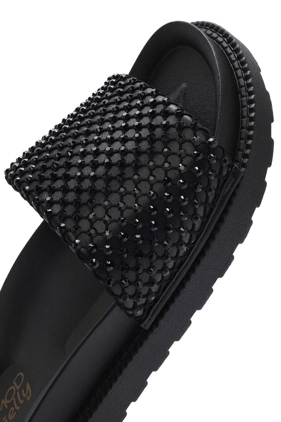 Women's Black Stone Slippers