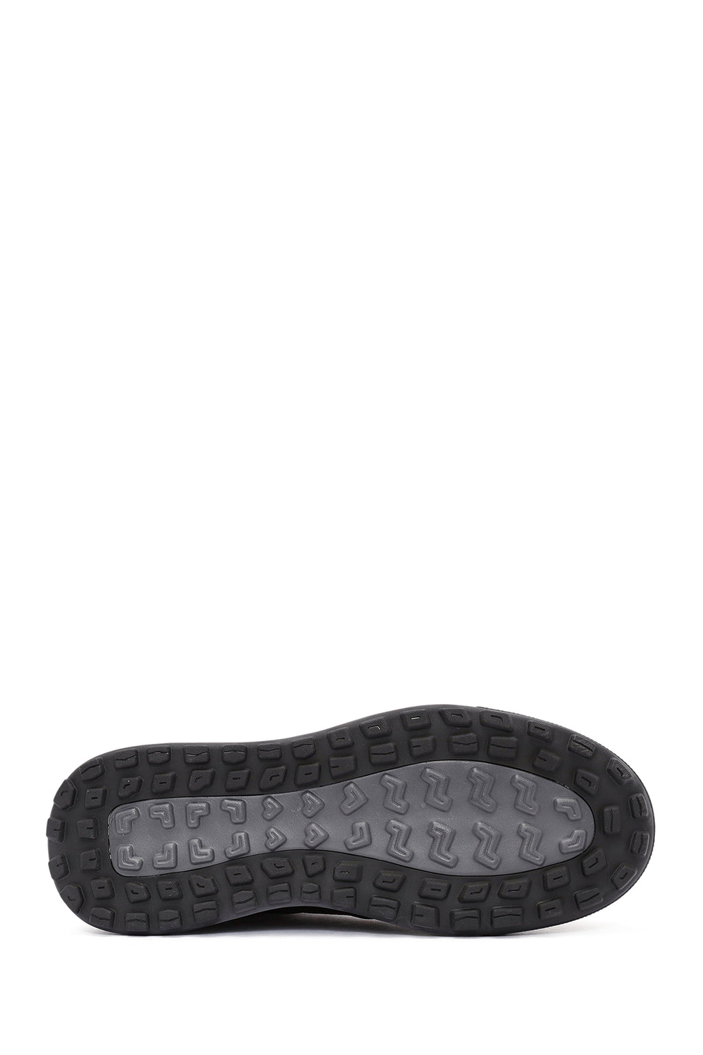 Erkek Siyah Bağcıklı Deri Casual Sneaker
