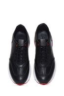 Men's Black Leather Sneaker | Derimod