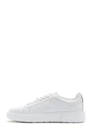 Male White Lace-Up Leather Sneaker | Derimod