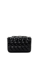 Women's Black Long Strap Quilted Metallic Crossbody Bag | Derimod