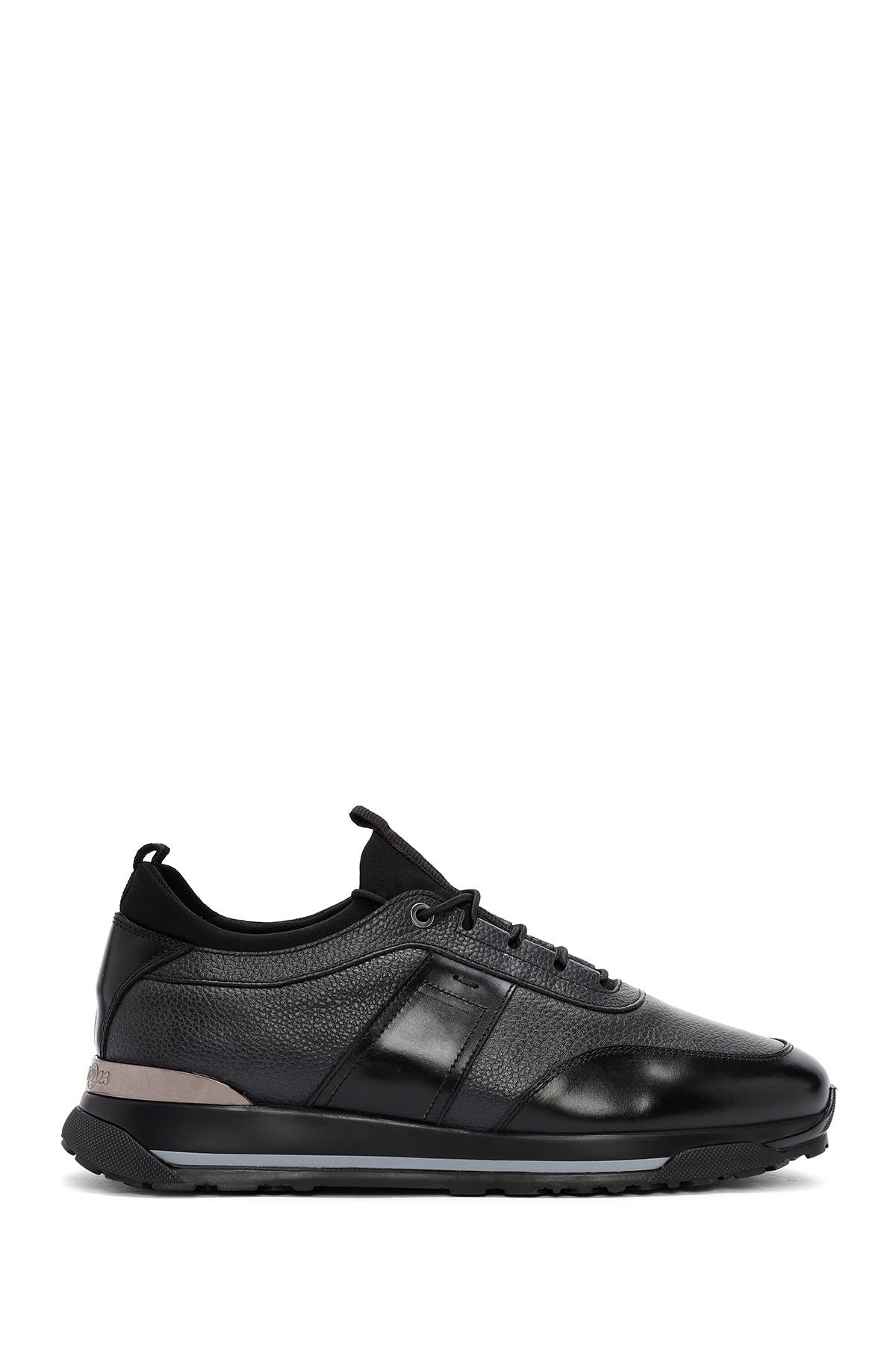 Men's Black Lace-Up Leather Casual Sneaker 24WFD722914 | Derimod