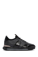 Erkek Siyah Bağcıklı Deri Casual Sneaker | Derimod