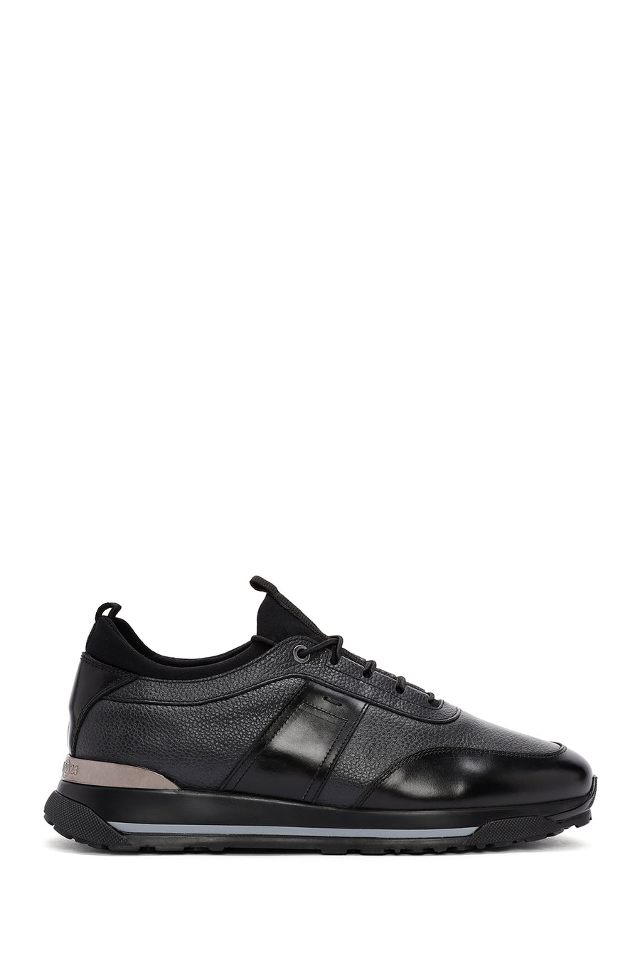 Erkek Siyah Bağcıklı Deri Casual Sneaker 24WFD722914 | Derimod