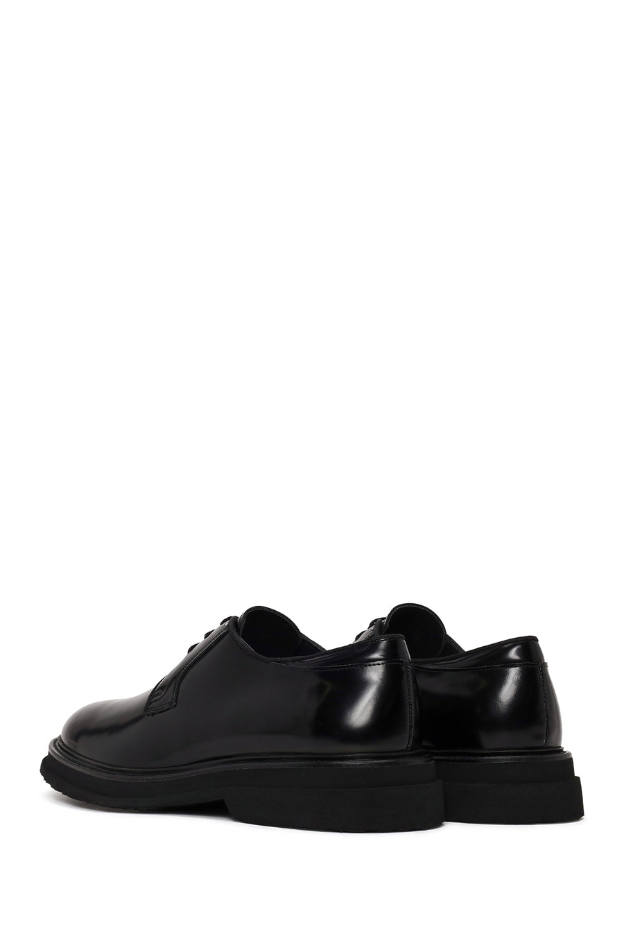 Male Black Lace-Up Leather Casual Shoes