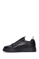 Men's Black Leather Thick Soled Sneaker | Derimod