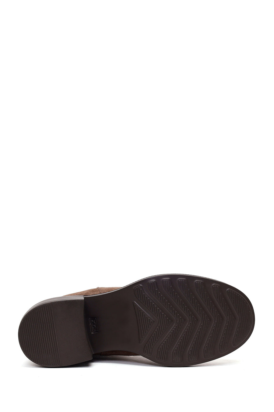 Woman Mink Thick-Heeled Suede Chelsea Boots