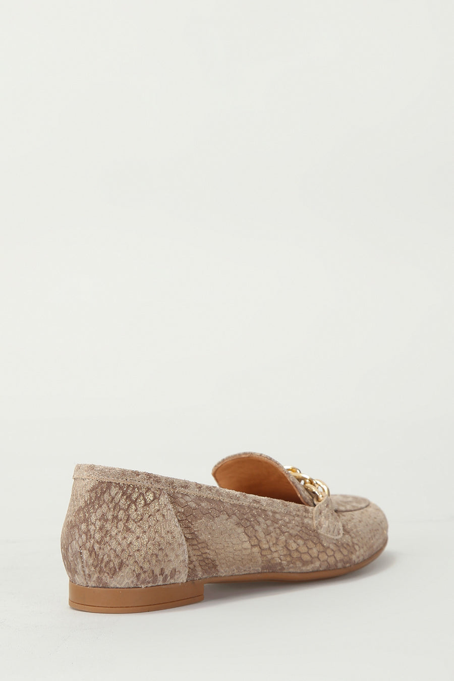 Women's Leather Ballerinas with Chain