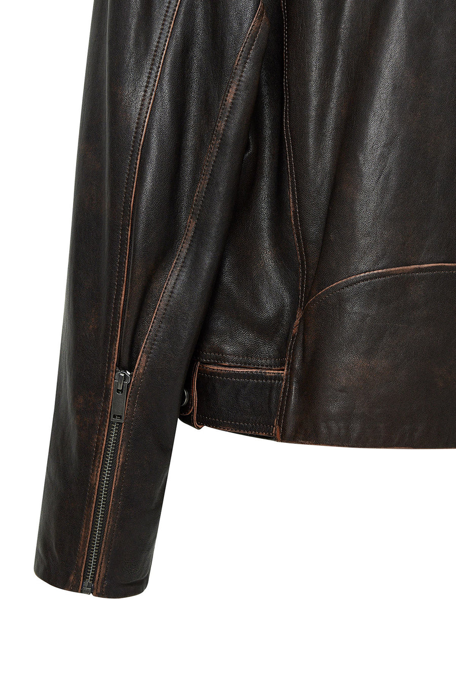 Lugano Women's Brown Vintage Biker Leather Jacket