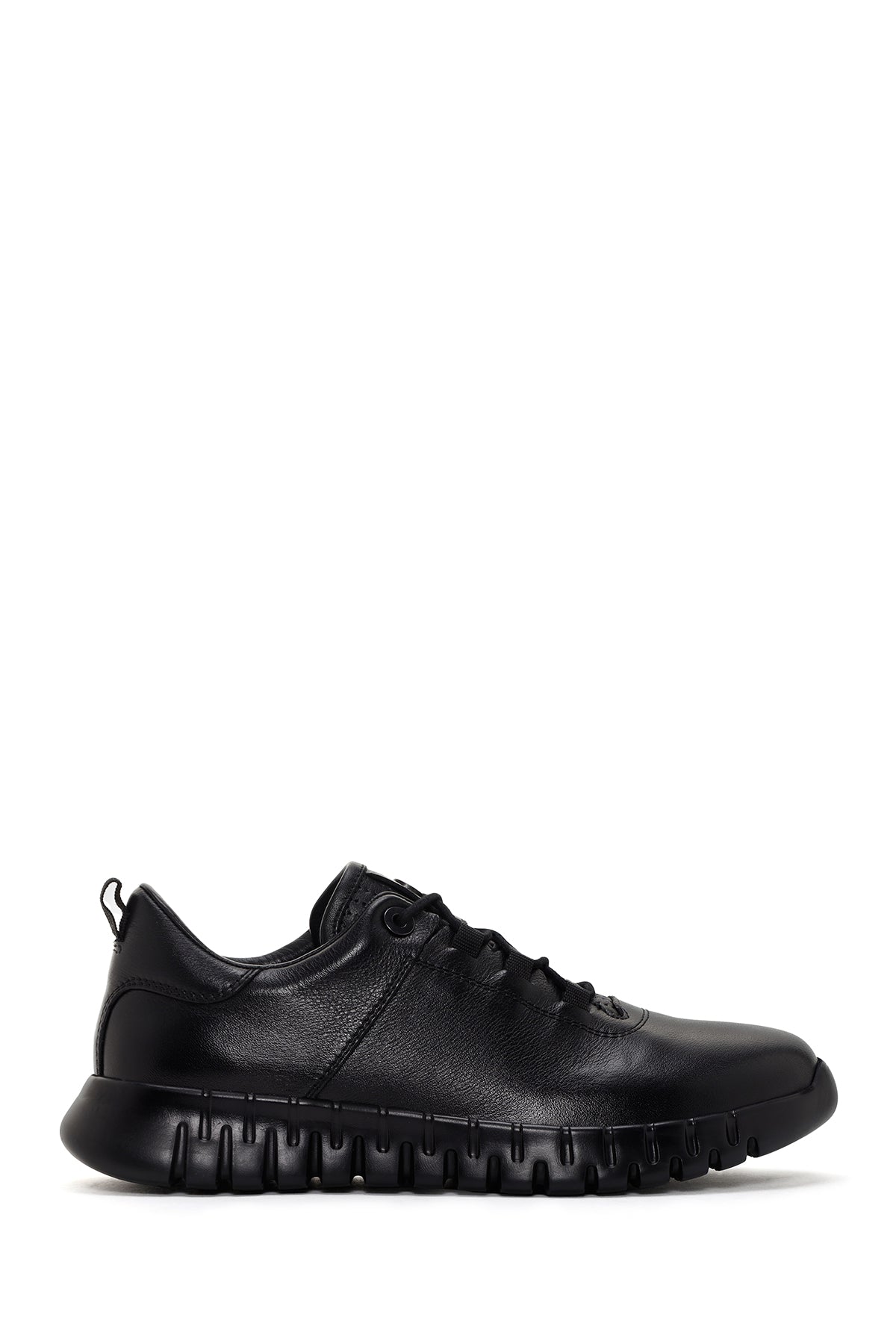 Men's Black Lace-up Leather Sneaker 24SFD676218 | Derimod