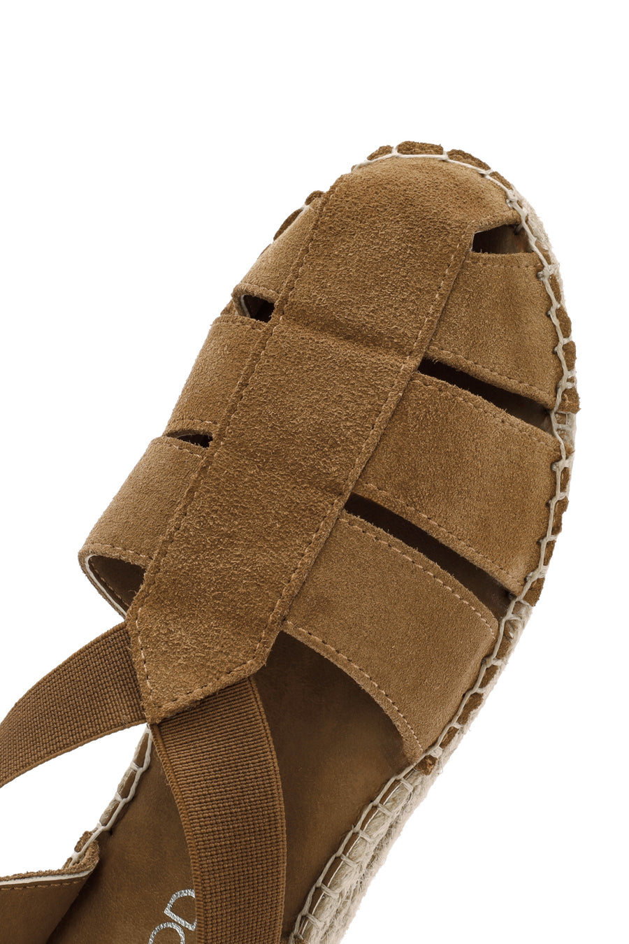 Women's Tan Suede Leather Espadrille Sandals