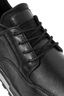 Men's Black Lace-Up Leather Casual Sneaker | Derimod