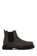 Derimod Black Male Gray Suede Chelsea Boots | Derimod
