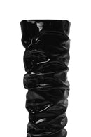 Women's Black Thin Heeled Patent Leather Boots | Derimod