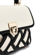 Women's Beige Long Strap Patterned Handbag | Derimod
