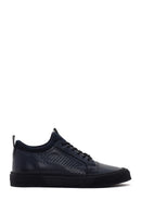 Men's Navy Blue Casual Leather Shoes | Derimod