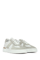 Men's White Lace-up Leather Sneaker | Derimod