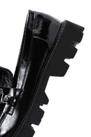 Women's Leather Patent Leather Masculine Loafer | Derimod