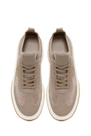 Male Beige Lace-Up Thick-Soled Leather Sneaker | Derimod