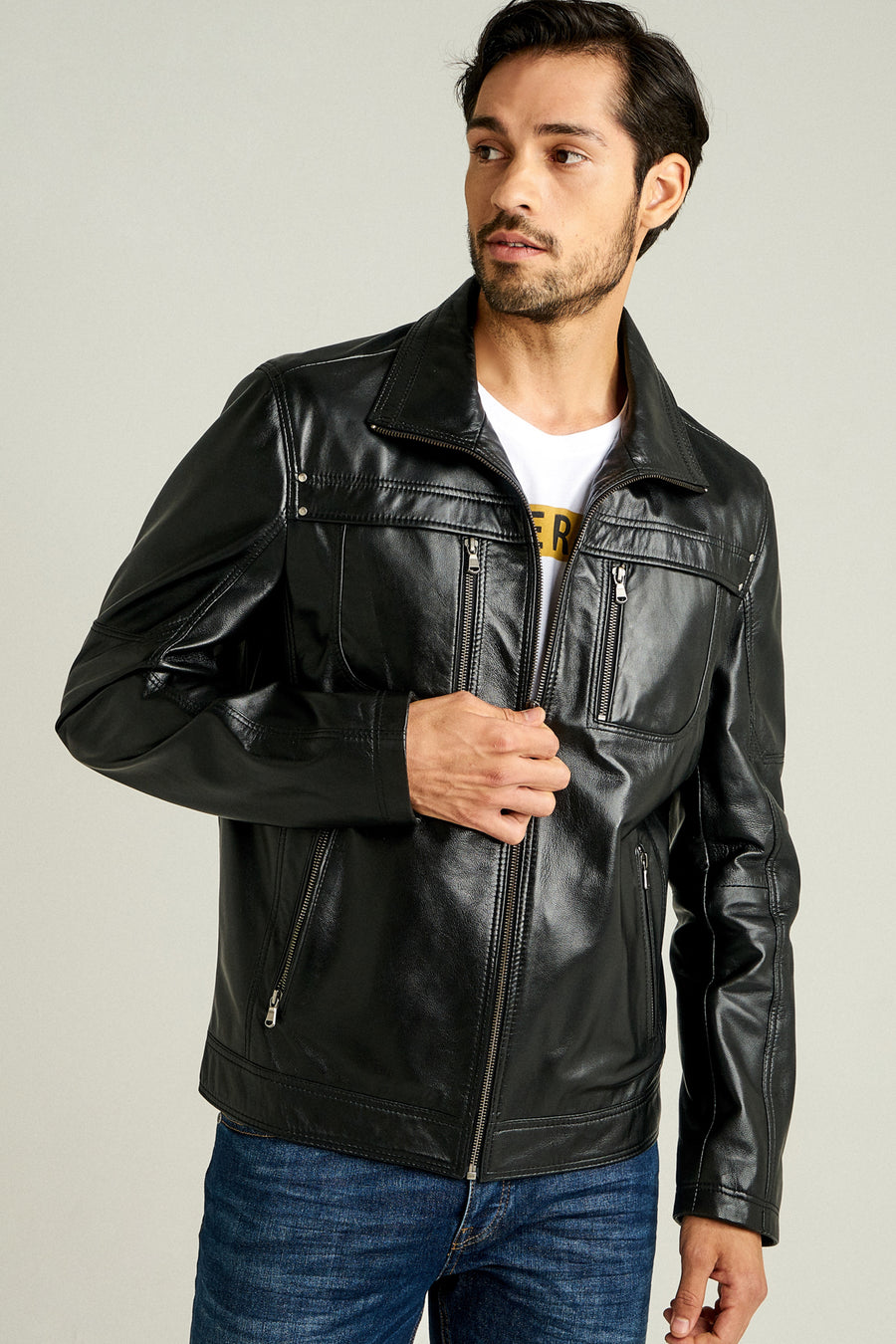 Henry Men's Leather Jacket