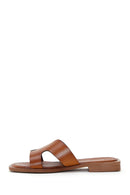 Women's Tan Leather Slippers | Derimod