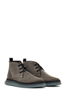 Men's Gray Leather Boots | Derimod