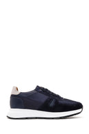 Men's Navy Blue Leather Sneaker | Derimod