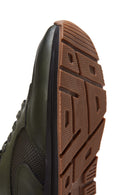 Men's Green Leather Sneaker | Derimod