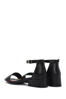 Women's Black Ankle Strap Leather Sandals | Derimod