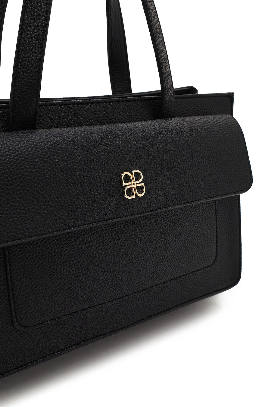 Woman Black Classic Shoulder Bag with Long Strap