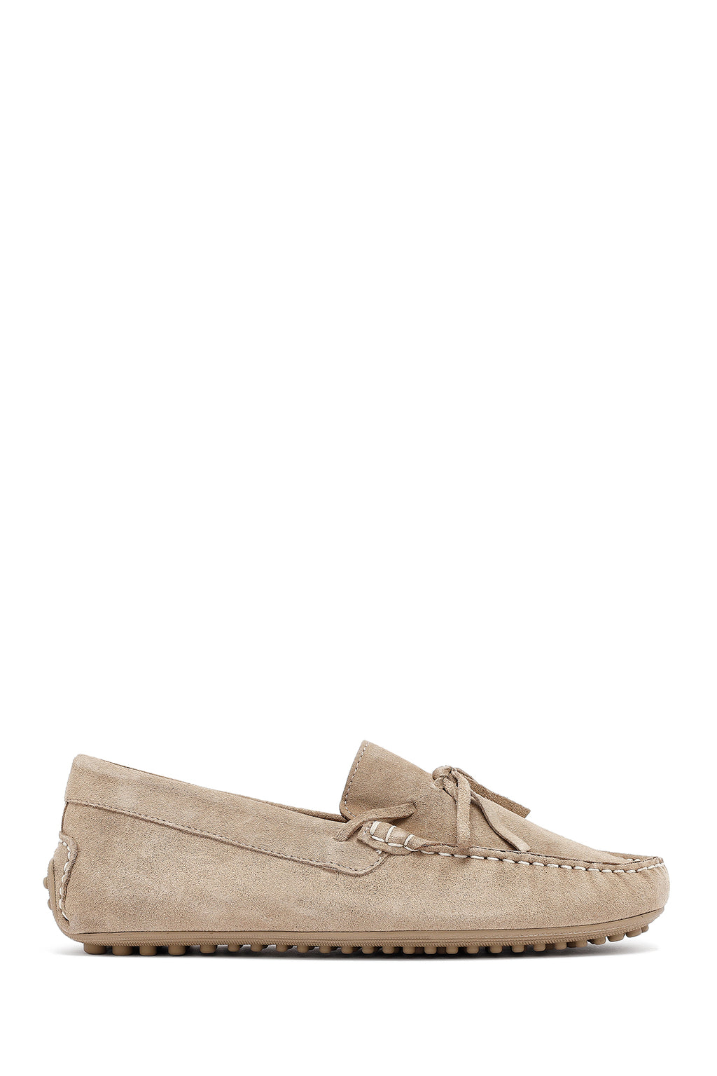 Erkek Bej Süet Deri Casual Loafer